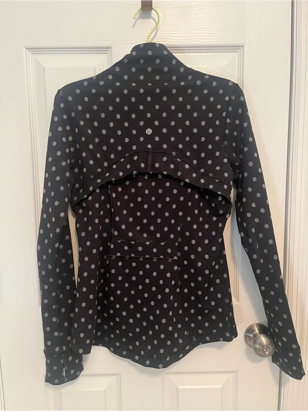 Lululemon Define Jacket Ghost Dot Black Slate | Size 8 | Thumbholes Full Zip